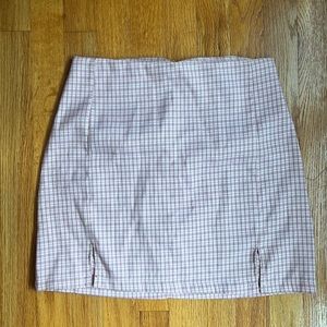 Pink gingham skirt